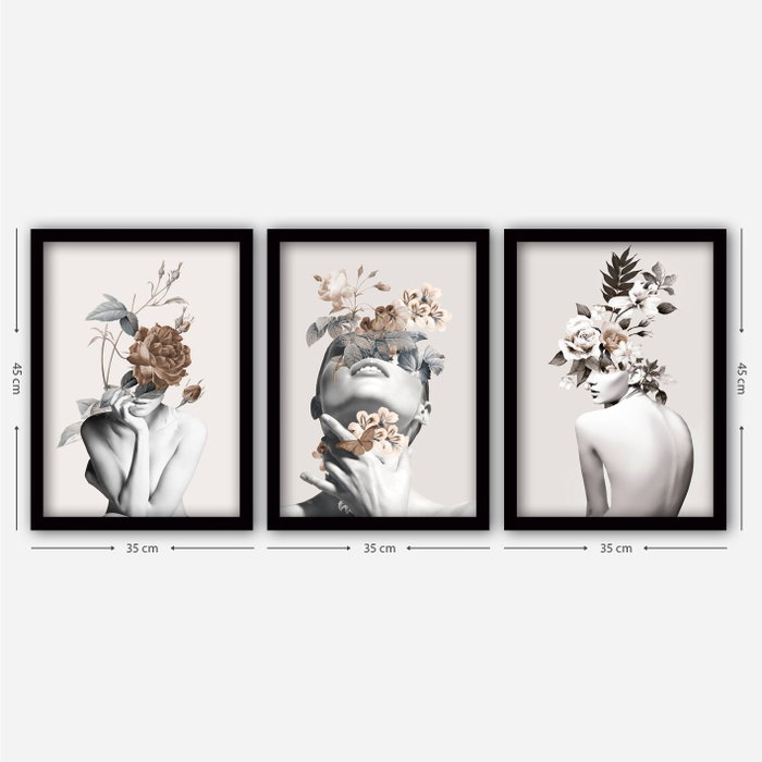 Wallity Cuadro Decorativo Enmarcado Desconocido (3 Piezas) Wallity Cuadro Decorativo Enmarcado Desconocido (3 Piezas)